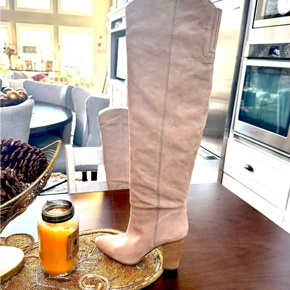 VINCE CAMUTO CORINNE Taupe Over the Knee Boots - Size 8.5M - Picture 2 of 9